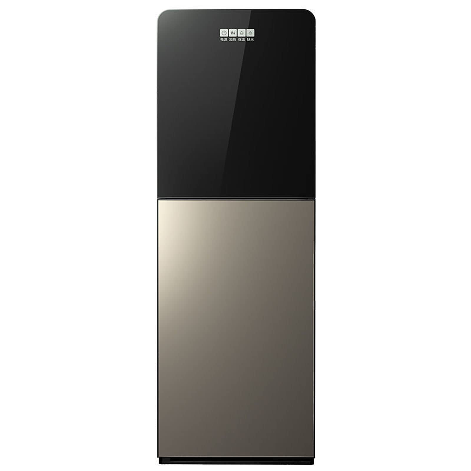 SnamicE Freestanding household Bottom Load Water Cooler Dispenser Tempered glass panel Water shortage protection Independent three water outlets for Home or Office, Brown (Brown)