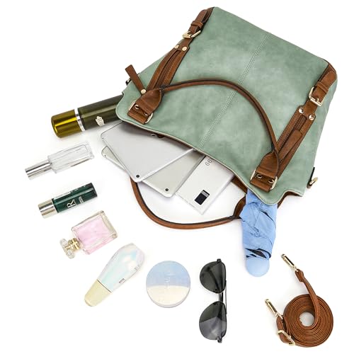 Image of Crossbody Bags for Women Large Hobo Purse Shoulder Handbag Wallet Set 2PCS | Soft PU Leather,Total 9 Pockets,Large Capacity,with a Spacious Functional Wallet,Detachable Shoulder Strap,Stylish Design