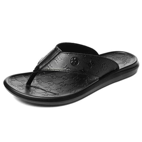 Tongs en cuir pour hommes antidérapantes pour marcher sans douleur