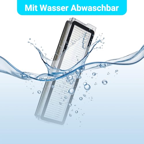Bpbdzz 6 Stück Filter für Roborock Qrevo Serie/Qrevo Curve/Qrevo Pro/Qrevo Plus/Qrevo MaxV/Qrevo Edge Roboter Staubsauger | Waschbar & Wiederverwendbar | Premium Filter Zubehör Ersatzteile