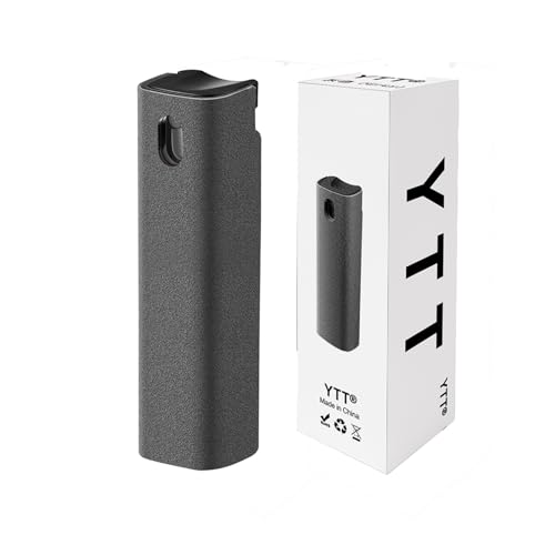 YTT Touchscreen Mist Cleaner, Screen Cleaner, for All Phones, Laptop and Tablet Screens,Two in One Spray and Microfiber Cloth (Grey)
