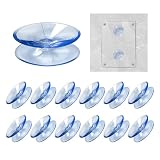 Ventose bifacciali, 40 mm, confezione da 12, per distanziatori e specchi da tavolo in vetro (12, 40 mm)