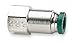 Parker Hannifin 66PLP-6-4 Prestolok PLP Nickel Plated Brass Female Connector Push-to-Connect Fitting, 3/8" Push-to-Connect Tube x 1/4" Female NPTF