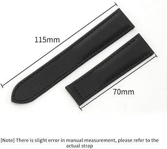 Premium Nylon & Genuine Leather Hybrid Watch Band Breathable & Comfortable Replacement Watch Strap for Cartier Tank Must London