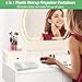 MatFirsmo Cotton Swab Holder for Travel, 4 in 1 Portable Small Dental Floss Holder, Travel Floss Picks Case with Dustproof Lid, Clear Plastic Small Travel Containers for Cotton Bud Hair Ties
