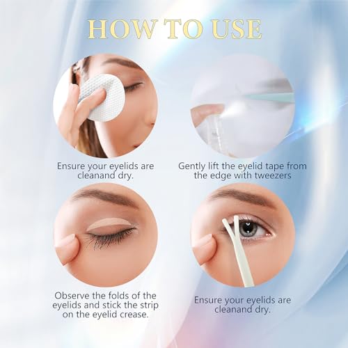 768PCS Eyelid Tape-Eyelid Lifter Strips-Eyelid Tape for Hooded Eyes Invisible-Surgery-Free Instant Eye Lift for Uneven or Single Eyelids, Say Goodbye to Hoods, Sagging Eyelids,Newly Upgraded