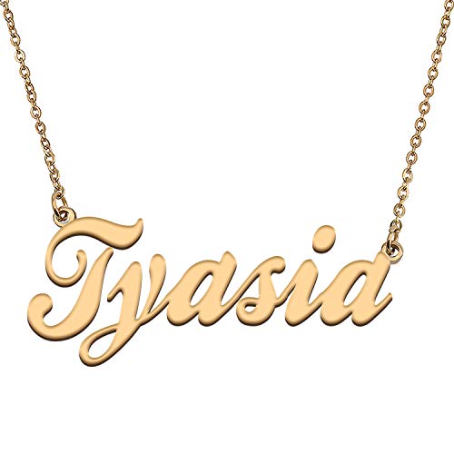 HUAN XUN Custom Personal Pendant Name Necklace Personalized My Best Friendship Gifts for Her Tyasia