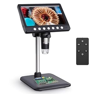 7 Inch Microscope-LCD Digital Coin Microscope 500x, Coin Magnifier with 8 Adjustable LED Lights, PC View Compatible with Windows/MacBook,7 Inch