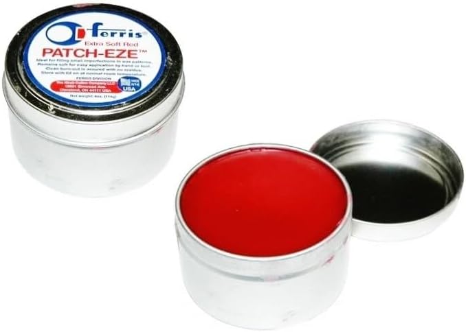 Patch-EZE Red Wax for Jewelry Repair and Filling, Lost Wax Casting, Easy Application, Clean Burnout, for Jewelers and Model Makers