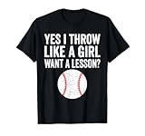 Photo Gallery divertente lanciatore di baseball sì, lancio come una ragazza allenatore di baseball maglietta Photo Gallery divertente lanciatore di baseball sì, lancio come una ragazza allenatore di baseball maglietta