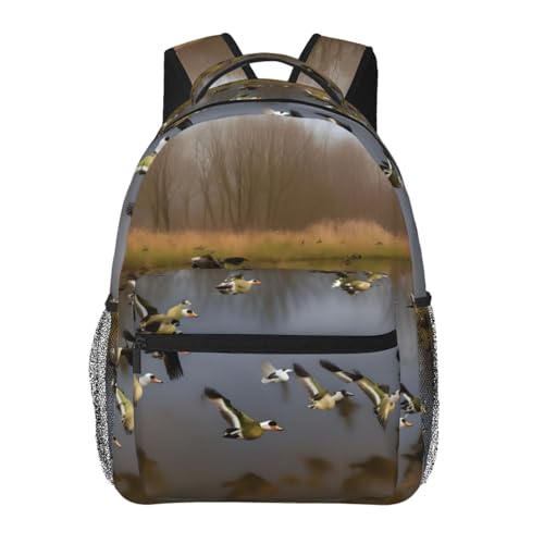 Mochila de senderismo EdWal con estampado de patos salvajes impermeables unisex