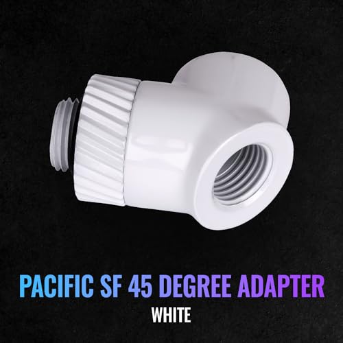 Image of Thermaltake Pacific SF 45 Degree Adapter White /DIY LCS /Fittings CL-W397-CU00WT-A