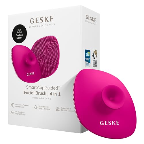 GESKE | SmartAppGuided™ Facial Brush 4 in 1 | Gesichtsreinigungsbürste mit Griff | Weiche Bürste auâ€¦ – Miniatur