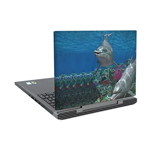 Autocollant Vinyle Dell Inspiron 15 anti-rayures couverture dauphins Simone