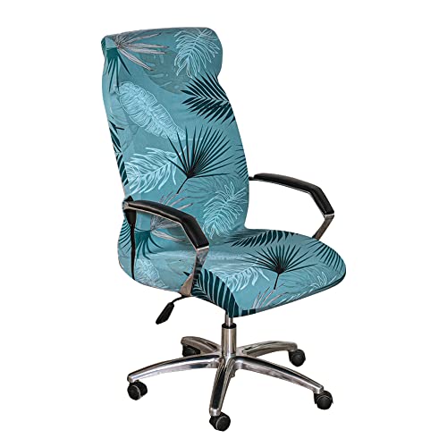 Meigeh Funda de Silla de Oficina elástica Funda de Silla de Ordenador giratoria Fundas de Silla giratoria de Oficina Respaldo Alto Estampado