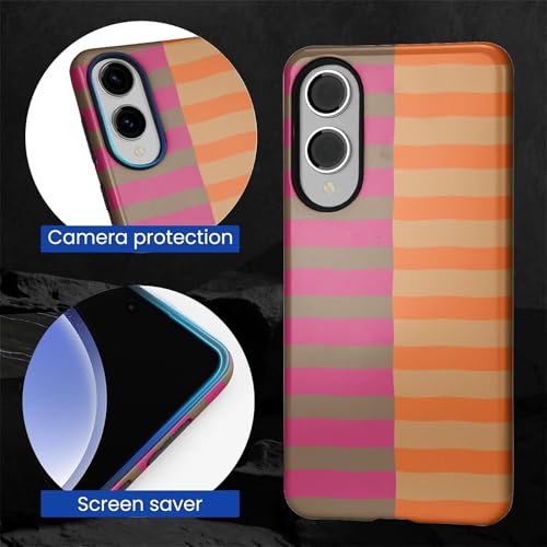 Coque Samsung S25 Edge HL2 rigide hybride orange rose
