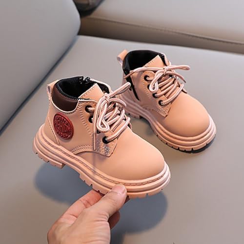 IWIHMIV Girls Booties Winter Boots Girls Ankle Boots Toddler Winter Shoes Kids Boots for Boys Girls Boots Riding Shoes2
