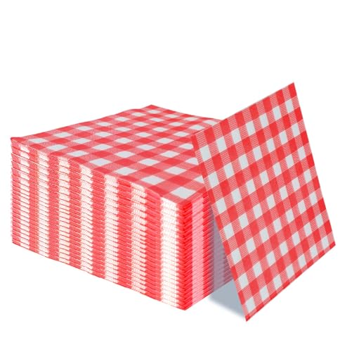 SietDESEO-50-Pieces-3-ply-Red-Gingham-Napkins-Guest-Hand-Towels-Cocktail-Napkins-Paper-Napkins-for-Dinner-Wedding-Birthday-Party-Beverage-Napkins-Disposable SietDESEO 50 Pieces 3 ply Red Gingham Napkins Guest Hand Towels Cocktail Napkins Paper Napkins for Dinner Wedding Birthday Party Beverage Napkins Disposable