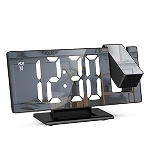Criacr 180° Projektionswecker mit Spiegeldisplay