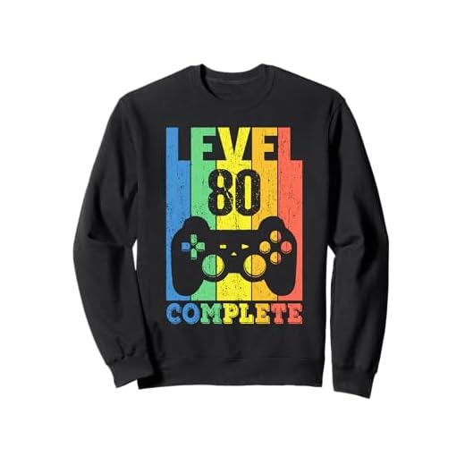 80 Ans Anniversaire Homme Femme Cadeau Déco Humour Level 80 Sweatshirt