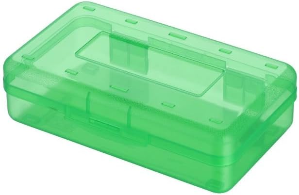 Plastic Translucent Pencil Box,Pencil Cases with Snap-Tight Lid for Pens, Pencils, School Supplies,Office Supplies, 1 Pack, Standard Size Green image 9 of 9 B0CWYVNBWX