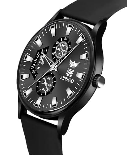 Image of Speed-Master Series Round Dial Date Working Silicone Strap Analog Quartz Mechanism Boys Watch for Men