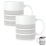 10oz Versteckte Nachricht Kaffeetasse, Neuheit Kreativität Lustige Keramik Kaffee Liebhaber Geschenk, Einzigartige Humor Erwachsene Getränk Tasse für Arbeit Bestie,Freund,Coworker (2pcs)