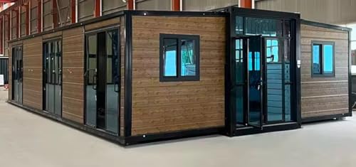 Portable Prefabricated Tiny Home for Sale, Mobile Expandable Prefab House 40FT with 1 Full Equiped Bathroom and Kitchen,1 2 3 Bedroom Container House to Live in for Adults Foldable Home - Image 3