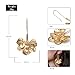 T-ztoss Bohemian Gold Elegant Flower Fashion Dangle Earring Flower Earrings Unique Chic 3D Large Flower Jewelry for Women (golden)