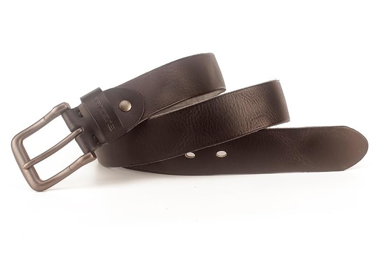 Men's Cowhide Belt Retro Casual Genuine Leather Belt Red Bronze Alloy Pin Buckle Men's Belt Washable Belt for Men's3