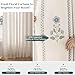 Pinch Pleated Curtains for Living Room Bedroom Dining Room - 84 Inches Light Filtering Floral Curtains Luxury Linen Drapes Farmhouse Window Curtains with Hooks - 2 Panels Set, 40