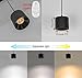 KAYYELAMP 3-Pack 3.2 Ft Adjusted Cord Without Tools H-Type Tracking Light Stepless Dimming Remote Control 12W LED Spot Light Cylindrical Black Metal Shade Hanging Light for Corridor Office(No Track)