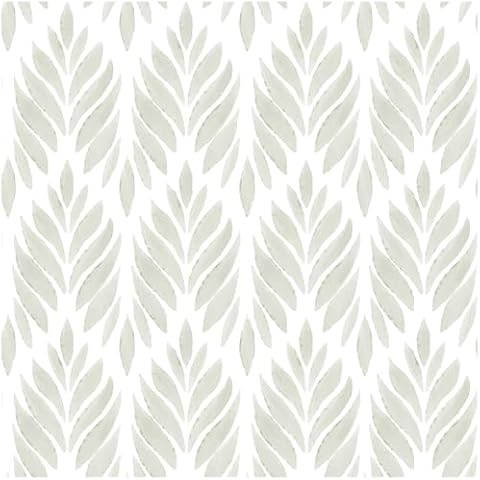 Modern Peel and Stick Wallpaper 17.3"X393" Leaf Wallpaper Green and White Self Adhesive Wallpaper Removable Decorative Wallpaper Boho Contact Paper for Bedroom Bathroom Cabinets Decor Vinyl Roll Cover