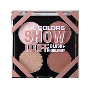 L.A. COLORS Show It Off & Shape It Up Palette, Show it Off Blush & Highlight CFP637