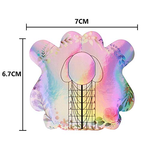 BNG Nagel Verlängerungs Spitzen Formen Führer Aufkleber Fachmann Nagelformen Französisch Acryl UV Gel Tipps Baumeister Schablone Maniküre Werkzeuge, MEHRWEG, Bunt