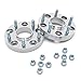 RockTrix 1 inch Hubcentric 5x5 to 5x5 Wheel Spacers (71.5mm Bore, 1/2x20 Studs) Compatible with Jeep 99-10 Grand Cherokee WJ WK, 07-18 Wrangler JK JKU, 06-10 Commander XK - Silver 25mm 5x127 4pcs
