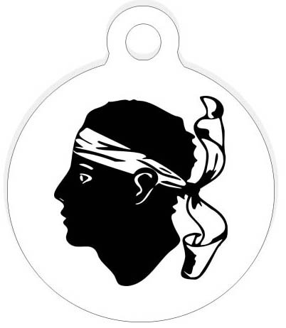 AtooDog Médaille personnalisée pour Chien Drapeau Corse Cover