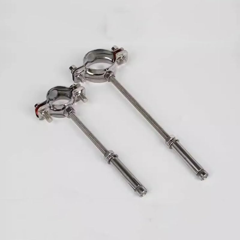 304 Stainless Steel Adjustable Tube Pipe Fitting Connector Clamp Bracket Support with Expansion Screw Bolt Fit for Homebrew(85-89mm)