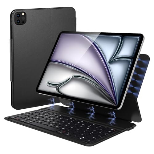 Qulose Keyboard Case for iPad Air 11 inch (M3 2025/M2 2024), Magnetic Bluetooth Keyboard for 10.9