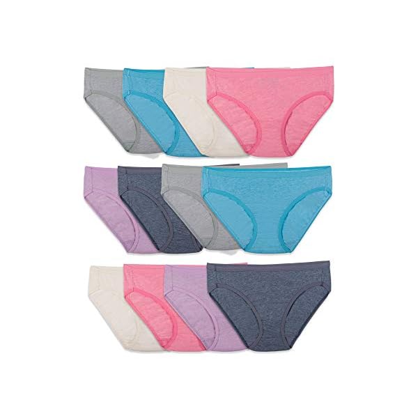 Fruit-of-the-Loom-Womens-Underwear-Beyondsoft-Panties-Regular-Plus-Size Fruit of the Loom Women's Beyondsoft Underwear, Super Soft Designed with Comfort in Mind, Available in Plus Size, Bikini-Cotton Blend-12 Pack-Colors May Vary, 8