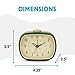 Kikkerland Retro Alarm Clock – Vintage Decor for Bedroom, Nightstand, Living Room, or Office – Battery Operated, Decorative Analog Clock, Green