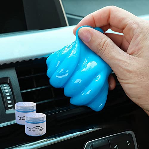 Justtop Universal Cleaning Gel For Car, Car Cleaning Kit, Car Crevice Cleaner, Auto Air Vent Interior Detail Removal Putty Mud Slime Cleaner For Car Vents, Pc, Laptops, Cameras(Blue, 2Pcs) #TOP30