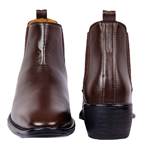 Image of BXXY Men's Height Increasing Elevator Faux Leather Office Wear Chelsea Boot