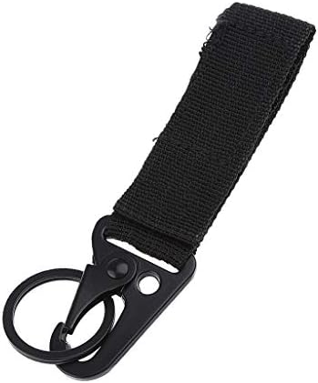 Molle Webbing Attachement Strap Belt Clip Key Holder for 5cm Belt (Black)