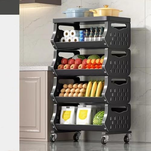 バスケットトローリー スリム LSBT-3 / LSAT-3 山善 | 山善ビズコム オフィス用品/家電/屋外家具の通販 山善公式 キッチン収納ラック キッチンラック可動トロリー床多層野菜バスケット収納自宅保管棚 オーガナイザーシェルフ/シェルフユニット (Col