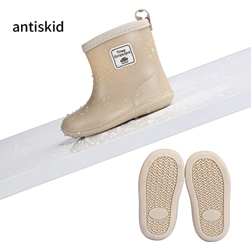 Nqtoer Toddler Kids Rain Boots For Boys Girls Easy-On Lightweight Waterproof Rainboots Baby #TOP2
