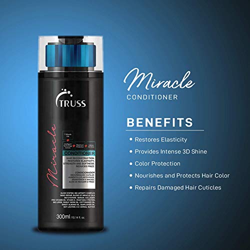 Truss Miracle Conditioner And Shampoo Set Bundle With Heat Protectant Spray, Deluxe Prime Hair Treatment And Hair Mask #TOP1