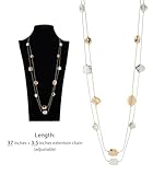 FULU AUTUMN Silver/Gold Long Necklaces for Women Long Statement Double Sweater Chain Birthday Gifts for Her Silver Gold Costume Jewellery(G and S) - Image 6