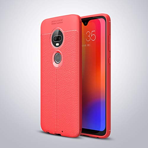 Protection de Téléphone Motorola Moto G7 Coque Souple Rouge Antichoc et Durable