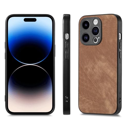 Rfvzubemok Compatible with Redmi 8 4G Case,Compatible with Xiaomi Redmi 8 4G (PU+TPU) Lens Protection Phone Cover Brown